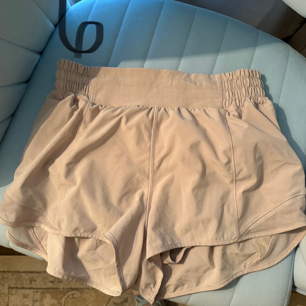 Lululemon Athletica Cream Athletic Shorts